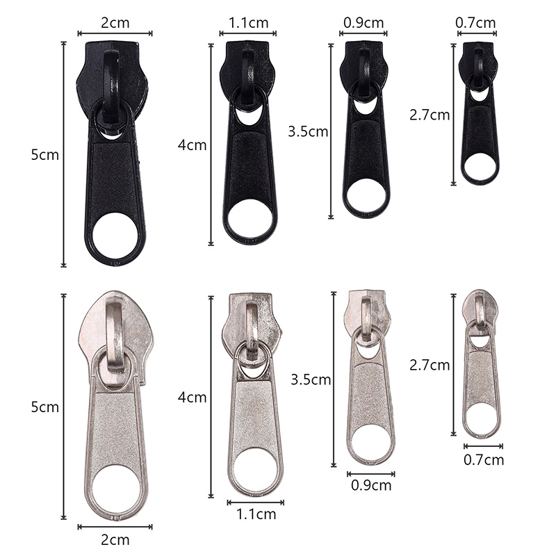 8 chiếc kim loại Zipper Nylon Zipper Jacket Túi ví Sửa chữa Zipper Head ...