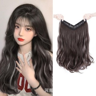 Tóc Giả Chữ U Ombre Xoăn Light Khói, Tóc Giả U Nửa Đầu Cao Cấp HaminStore