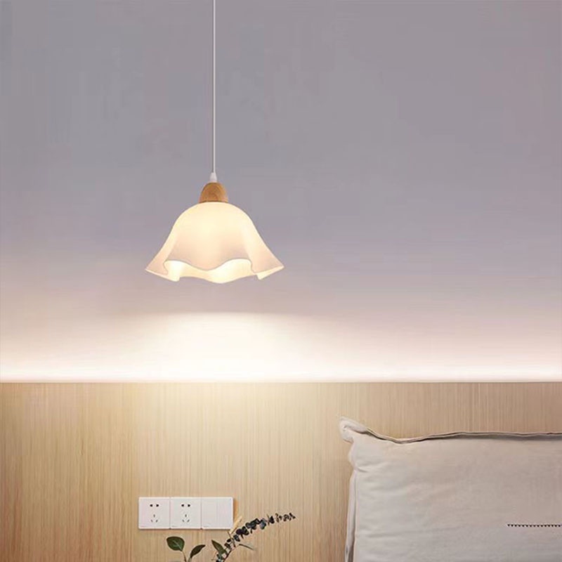 Đèn chùm trần hoa Acrylic Nhật Bản, Đèn mặt dây chuyền bằng gỗ Led, Phòng khách, Phòng ngủ, Phòng ăn Đèn thả trang trí phòng ăn