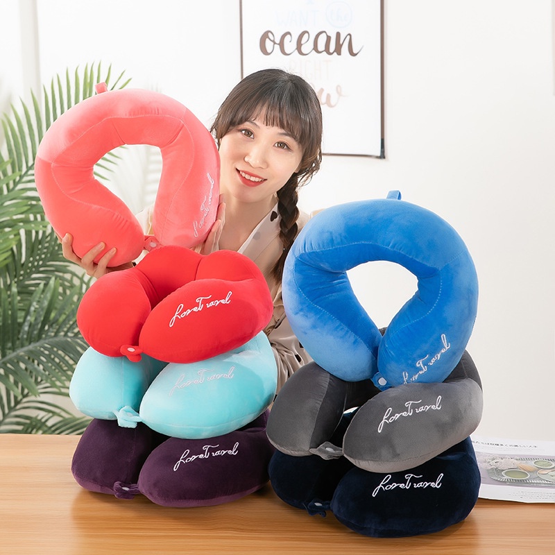 Gối chữ U kê cổ cao cấp chống mỏi cổ,Giúp giảm đau mỏi cổ,Gối kê cổ chữ U cao su,dân văn phòng