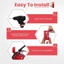 CHEESELY 4 chiếc Bình chữa cháy Giá đỡ tiện lợi Móc treo tường trong nhà