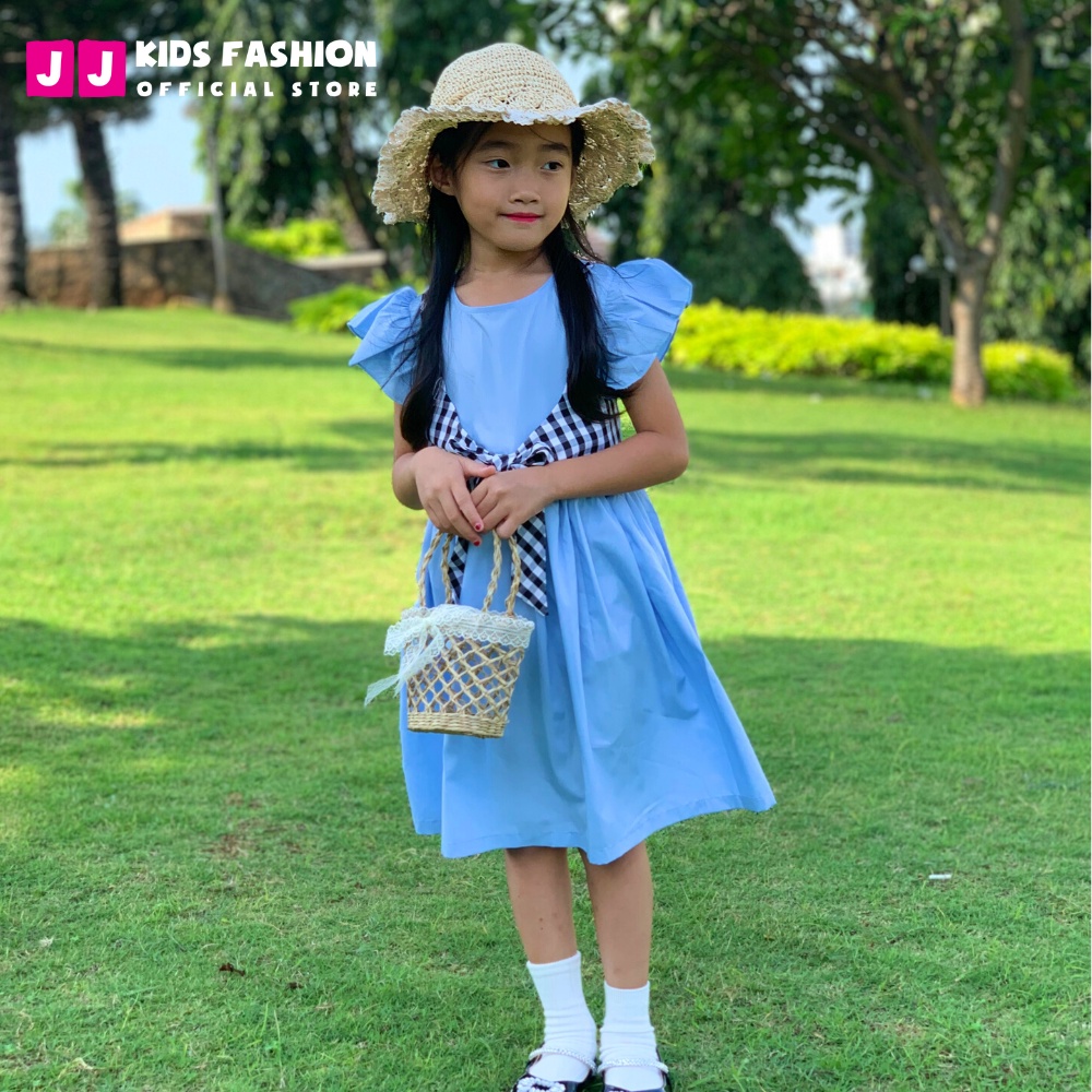 Váy mùa hè cho bé JJ Kids, vải kate giả yếm đáng yêu cho trẻ em 2,3,4,5,6,7,8 tuổi  [JJK_B33]