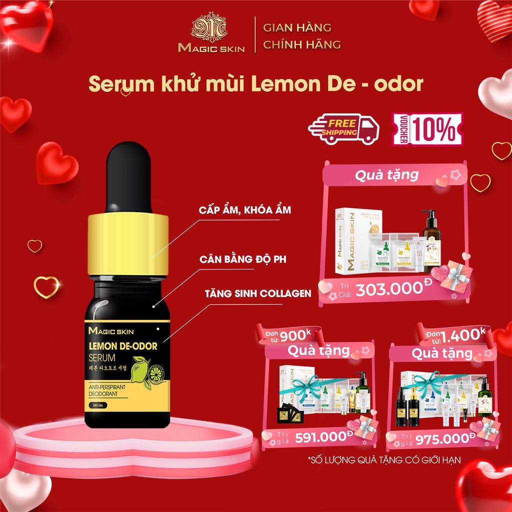 Serum Khử Mùi Magic Skin Lemon De-odor Serum 5ml