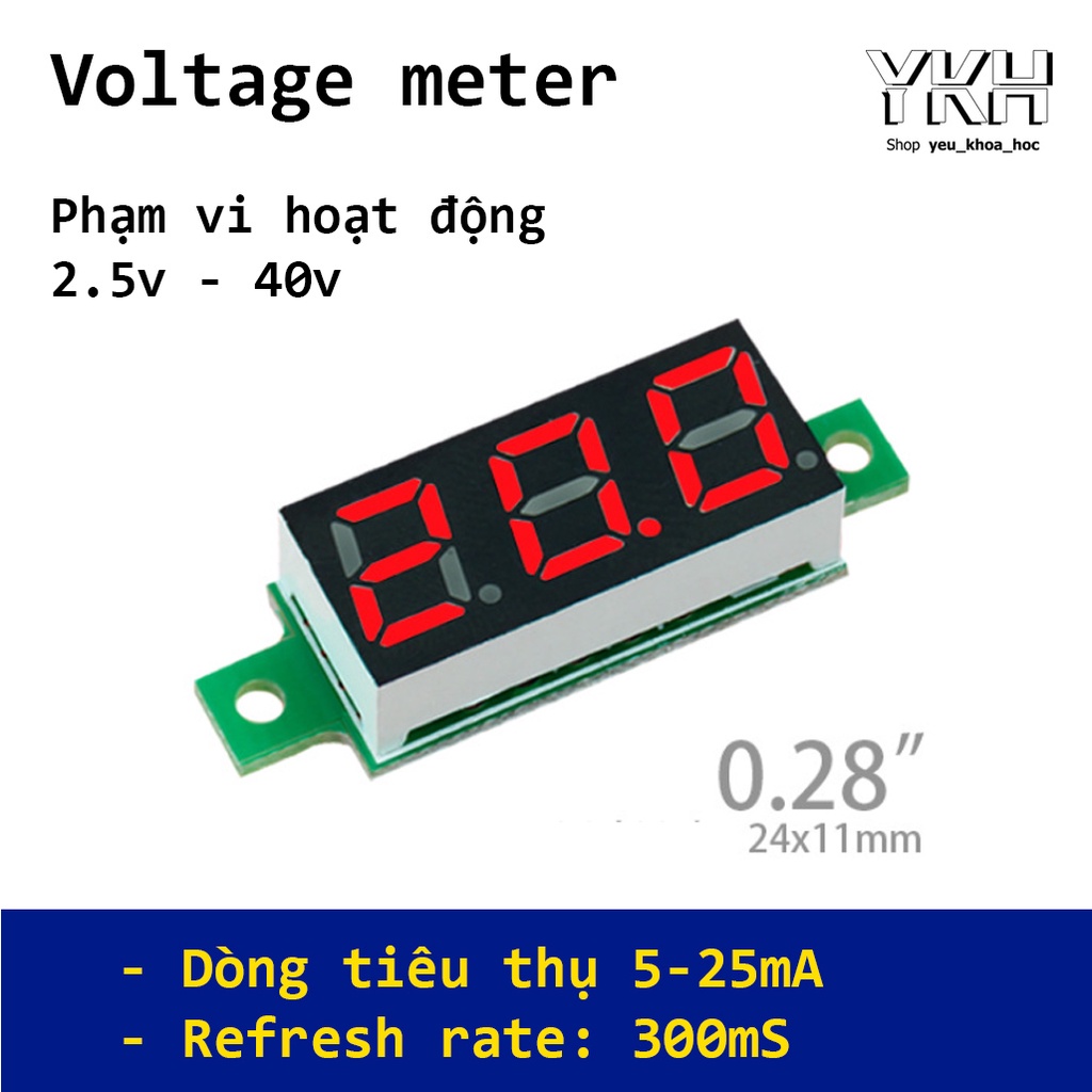 [YKH] Đồng hồ đo áp 2.5v40v 0.28 inch Shopee Việt Nam