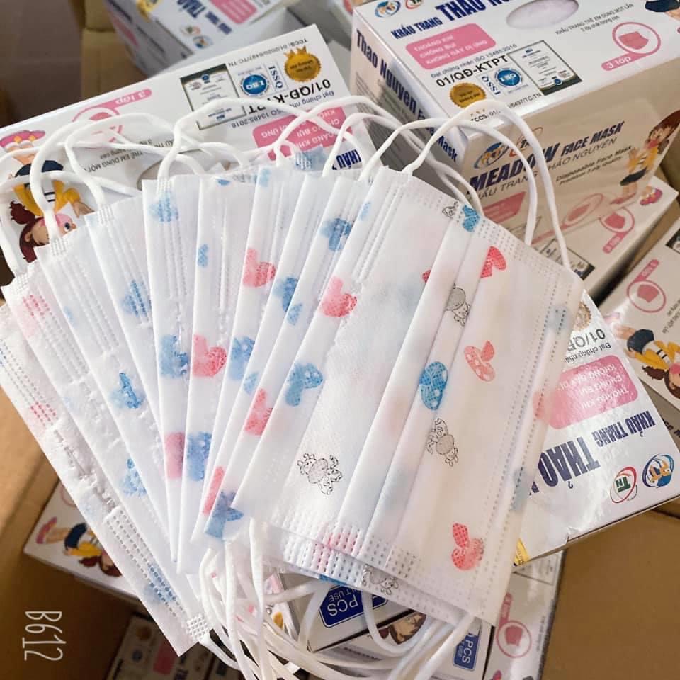 Hộp 50 Cái Khẩu TRang Y Tế Bé, Phù Hợp Từ 2-10 Tuổi
