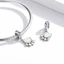 Charm bạc 925 BAMOER hình dấu chân chó mèo dùng làm trang sức DIY SCC2476-A