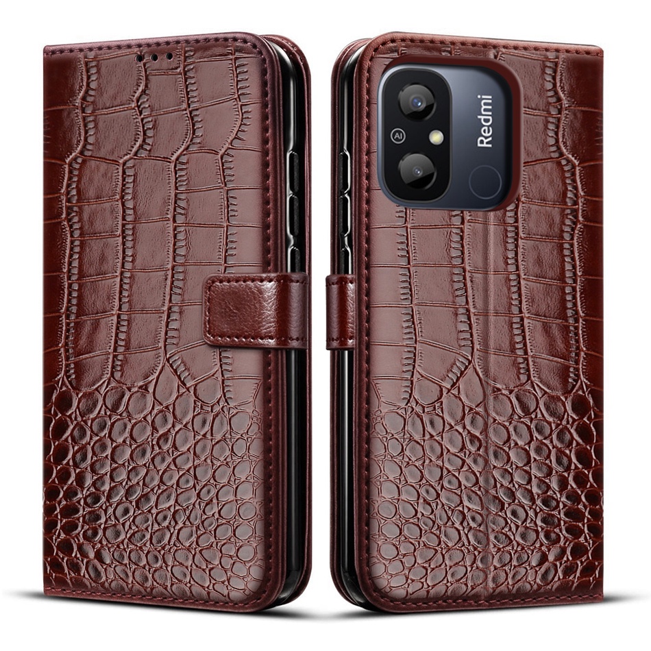 Bao Da Điện Thoại Dạng Ví Nắp Lật Có Ngăn Đựng Thẻ Và Giá Đỡ Cho Xiaomi Redmi 12C case 6.71 inch Redmi 12C Redmi 12C