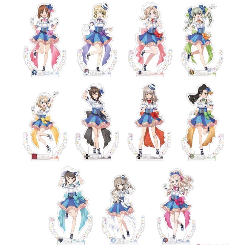 Mô Hình Búp Bê Alice Shimada Nishizumi Miho Isuzu Hana Anchovy Akiyama Yukari Bằng Acrylic Để Bàn Trang Trí