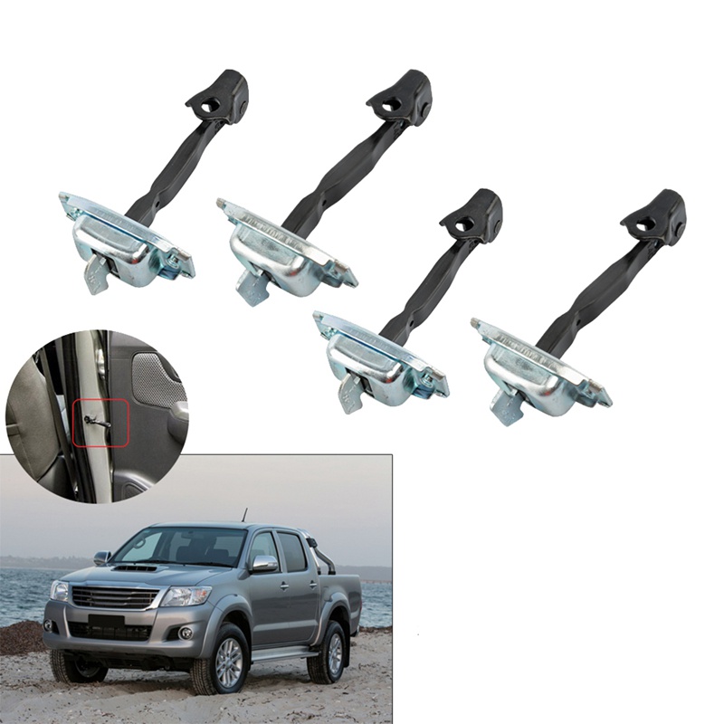 1 Bộ Chặn Cửa Ô Tô Kiểm Tra Dây Đeo Giới Hạn Phần Bạc Cho - - 2004-2015 Cho Fortuner 2005-2015