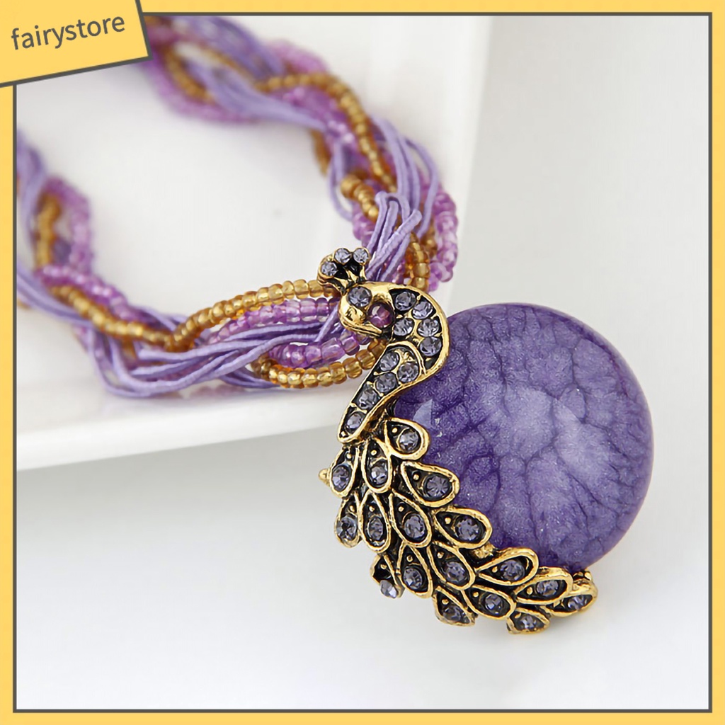 [Fairy1] Vòng cổ Cổ Điển Màu Sáng Phong Cách Bohemian Cổ Điển Tinh Tế Cho Cuộc Sống Hàng Ngày