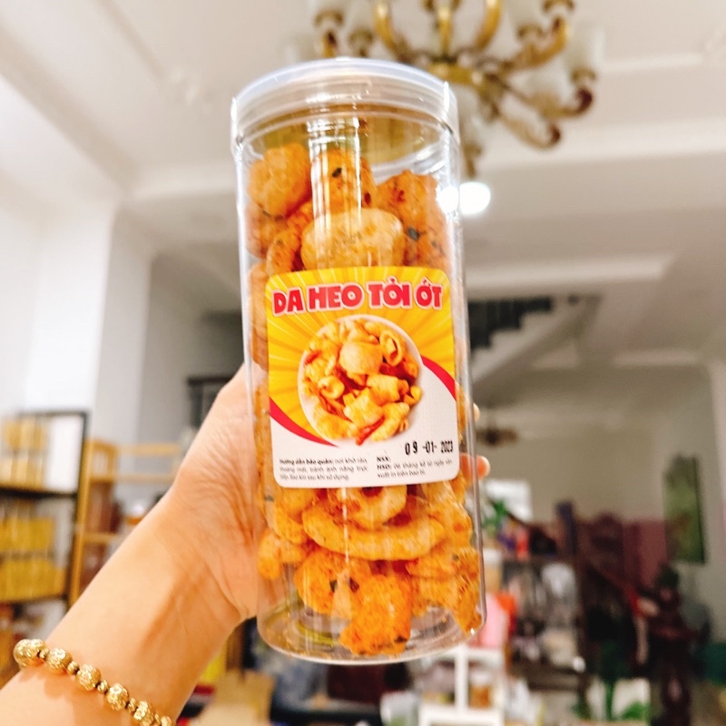 Da Heo Tỏi Ớt siêu giòn loại ngon lon 130gr