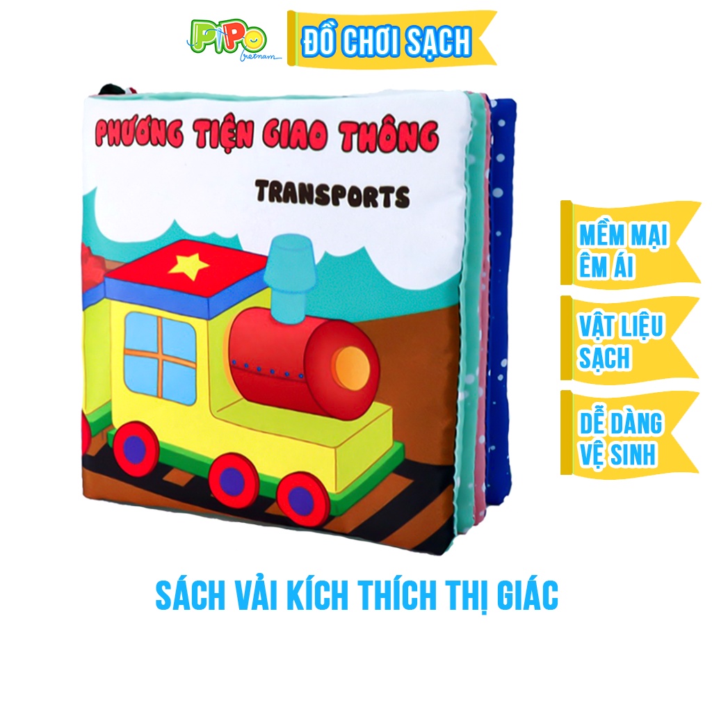 Ảnh Sách vải sơ sinh PiPoVietnam chủ đề Phương tiện giao thông an toàn cho bé 1