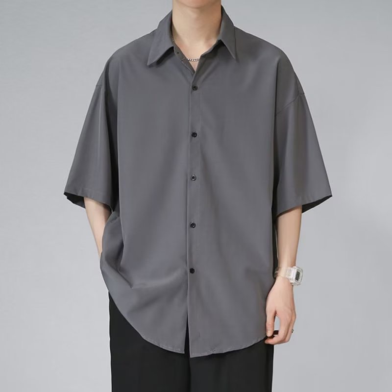 Áo Sơ Mi Mỏng Tay Ngắn Màu Sắc Đơn Giản Có Size Lớn M-8XL Dành Cho Nam Giới | BigBuy360 - bigbuy360.vn