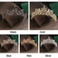 CORALTIDE Kim Cương Giả Tóc Vòng Mũ Thanh Lịch Cô Dâu Pha Lê Tóc Đồ Trang Trí Ngọc Trai Tiara Trang Sức Cưới Cô Dâu Kẹp Tóc Lược Tóc