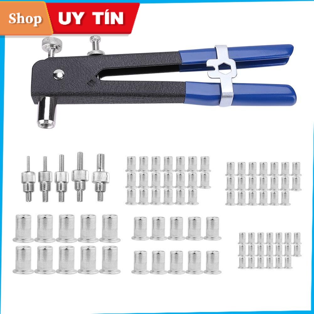 Bộ Kìm rút ốc tán Bộ 86 dụng cụ gồm đai ốc, đinh tán hệ mét và cờ lê ...