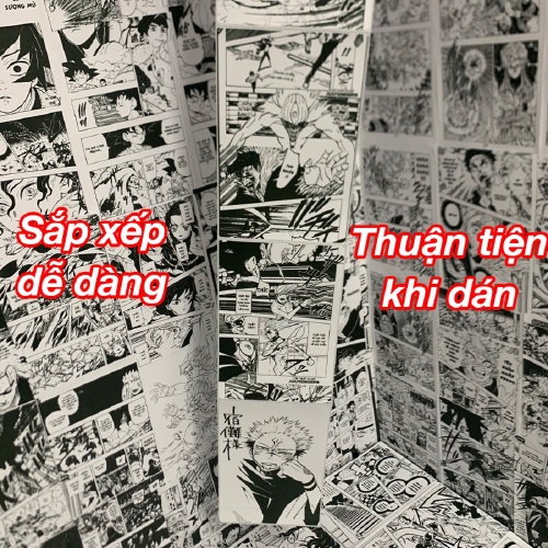 Set 200 Tờ Giấy Dán Tường Anime Mangawall Hình Poster In Truyện Tranh Trang Trí Bàn Học AnimeX