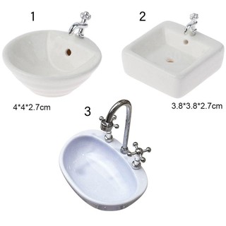 Nhà Vệ Sinh Thu Nhỏ Nội Thất Mini Cảnh Mô Hình Đạo Cụ Chụp Ảnh Bồn Tắm Chậu Rửa