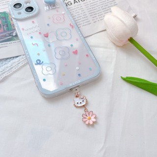 Nút Cắm Chống Bụi Cho Cổng Sạc Điện Thoại Di Động diy Hình Thỏ / Mèo / Cầu Vồng / Hoa Chống Bụi