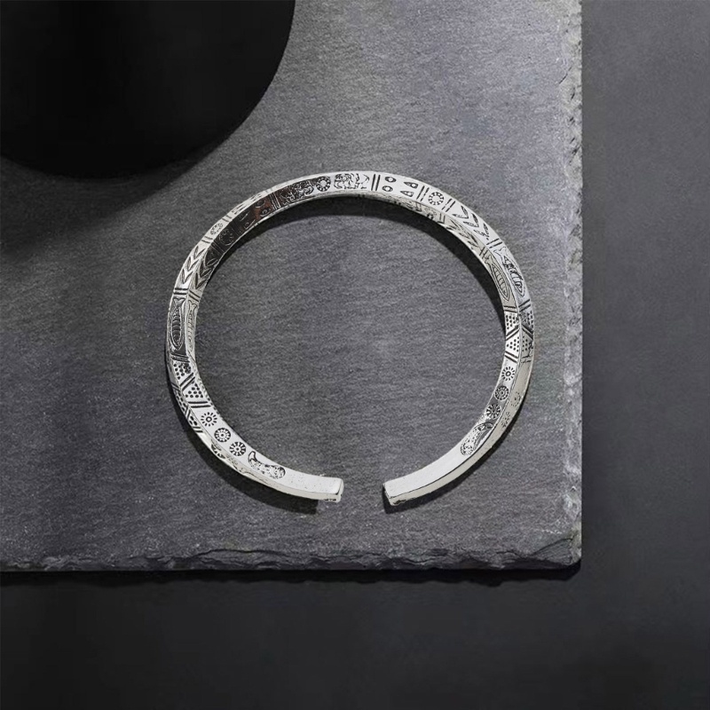 DASBSUG Bùa Hộ Mệnh Vòng Tay Cho Nam Mobius Cuff Lắc Tay Hợp Kim - Fans Nam Trang Sức - Rune Mở Vòng Tay