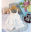 Bộ 2 dây bé gái chất liệu đũi hoa cúc hàn quốc siêu mát 6-17kg, bộ đũi 2 dây bé gái