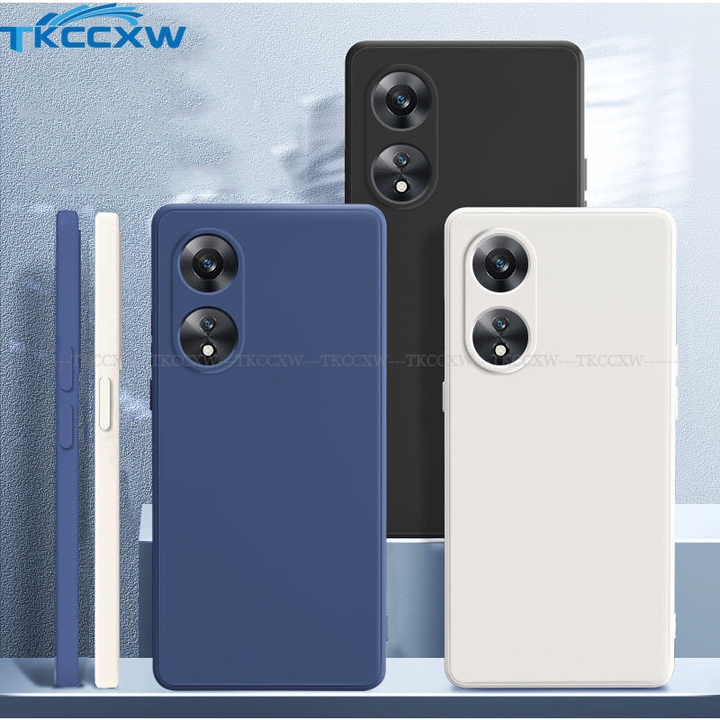 Ốp Điện Thoại TPU Dẻo Vuông Màu Kẹo Ngọt Tươi Tắn Đơn Giản Cho OPPO A78 A97 A17 A17K A58 A58x A77S A96