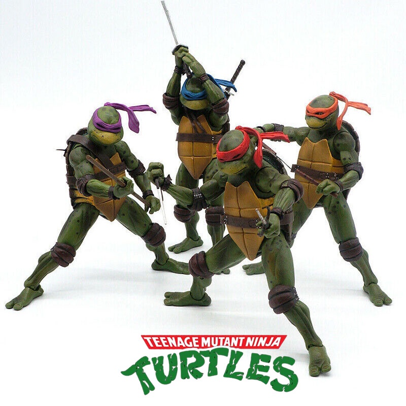 7 "Neca Đồ Chơi Mô Hình Thiếu Niên Đột Biến Ninja Nhân Vật Rùa Hành Động