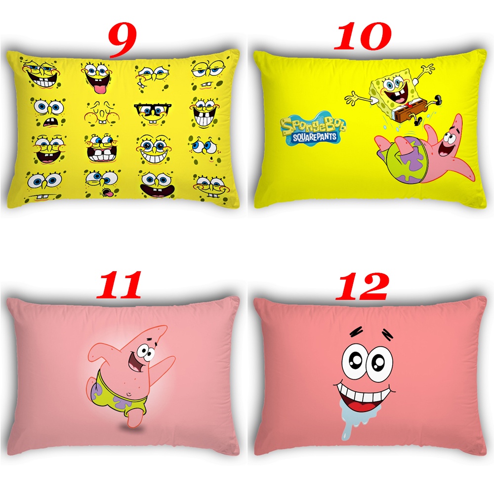 Vỏ gối hình chữ nhật SpongeBob SquarePants SpongeBob và Patrick Star Vỏ gối Sofa Polyeste in một mặt Trang trí nhà cửa (Không có lõi)