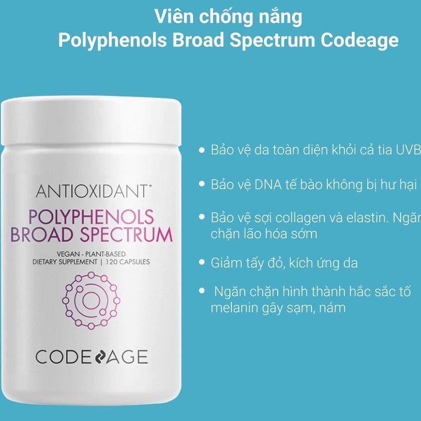 POLYPHENOLS BROAD SPECTRUM CODE AGE VIÊN UỐNG CHỐNG NẮNG GỐC THỰC VẬT