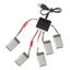 Niki 3 7V 500mAh Lipo Bộ sạc USB 5 trong 1 cho máy bay trực thăng Wltoys WL Tech RC