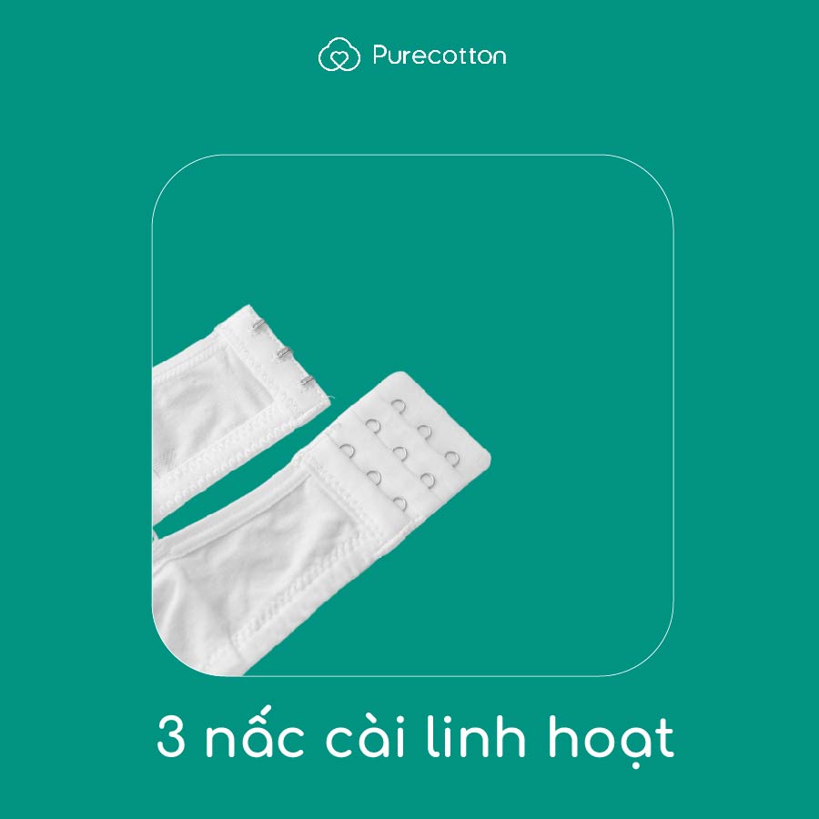 Ảnh Áo lót bé gái Purecotton chất liệu cotton cao cấp kiểu dáng cài khuy có đệm AL23 New Cat PC112 3