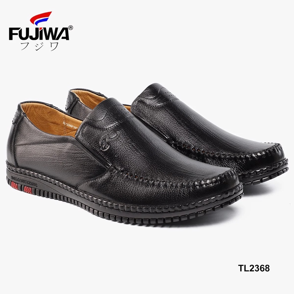 Giày Lười Mọi Nam Da Bò Fujiwa - TL2368. Da bò cao cấp, đế cao su tạo độ bám tốt, bền bỉ theo thời gian