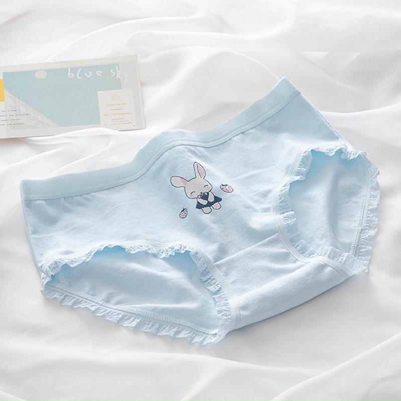 QUẦN LÓT CUTE COTTON THỎ DÂU XANH 8015