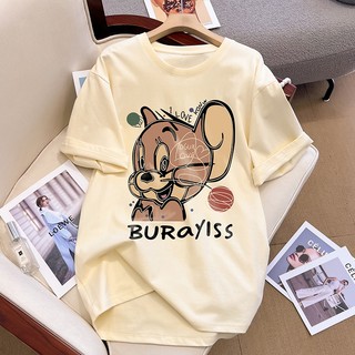 Áo thun HIIXIIVI cotton tay ngắn dáng suông in hình trẻ trung thời trang unisex size 5XL