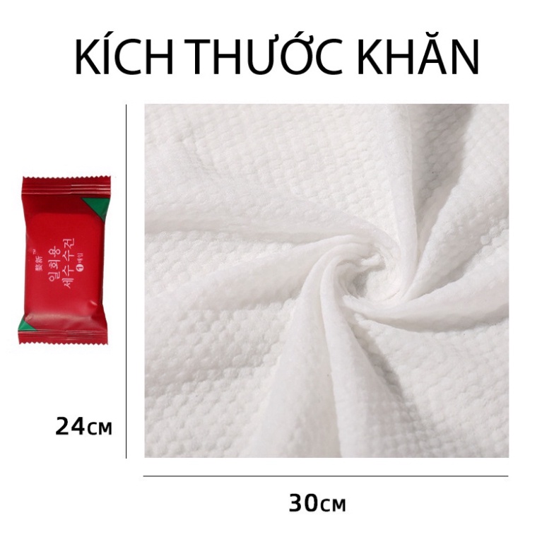 Bịch 20 viên khăn nén hình kẹo mềm mịn, an toàn cho da nhỏ gọn tiện lợi mang đi du lịch