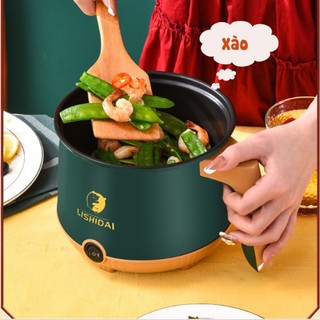 Nồi Lẩu Điện Mini Kèm Xửng Hấp Inox Đa Năng, Nồi Nấu Mì, Nấu Lẩu Bằng Điện