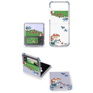 Samsung Collaboration Case for galaxy z flip 4 - kakao friends choonsik korean air blackyak smurf pink green yellow flip4 bumper