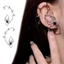 XGB Hợp Kim Kẹp Tai Kim Loại Nhện Móng Vuốt Tai Zircon Vòng Đeo Tai Lỗ Tai Móc Cho Bé Gái