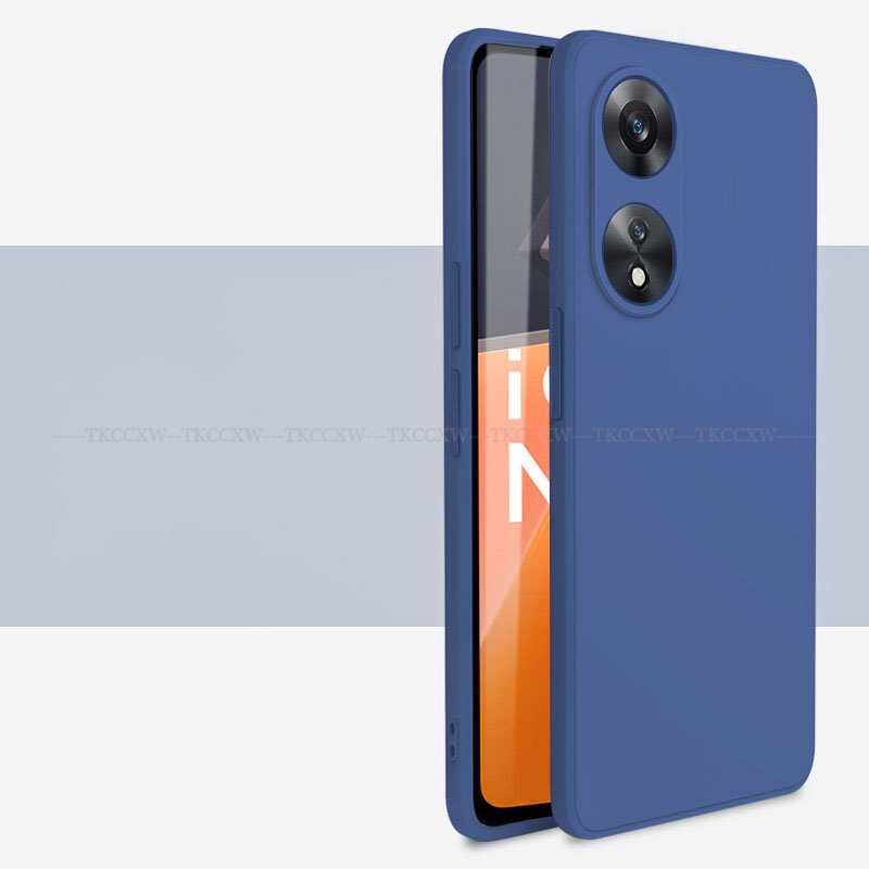 Ốp Điện Thoại TPU Dẻo Vuông Màu Kẹo Ngọt Tươi Tắn Đơn Giản Cho OPPO A78 A97 A17 A17K A58 A58x A77S A96