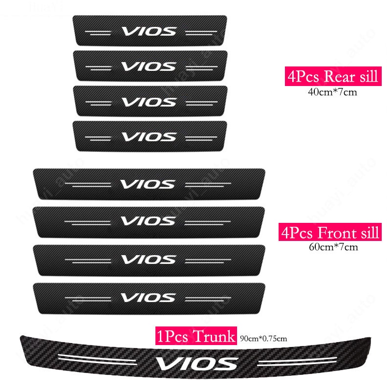 Miếng Dán Chống Trầy Không Thấm Nước Bảo Vệ Cốp Xe Hơi Toyota Vios