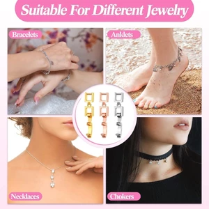 BTF 5 Chiếc Vòng Cổ Vòng Tay Mở Rộng Gấp Mở Rộng Khóa Trang Sức Mở Rộng Cho Vòng Tay Vòng Cổ Làm
