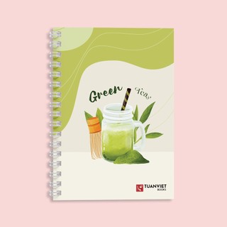 Sổ tay kẻ ngang lò xo B5 TUANVIET BOOKS 200 trang, chủ đề DRINKS, phù hợp ghi chép, nhật ký