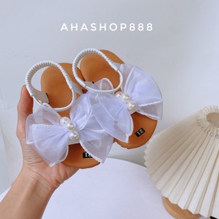 Dép Sandal Dép Quai Hậu Xỏ Ngón/Quai Ngang Đính Nơ Công Chúa Cho Bé Gái K125
