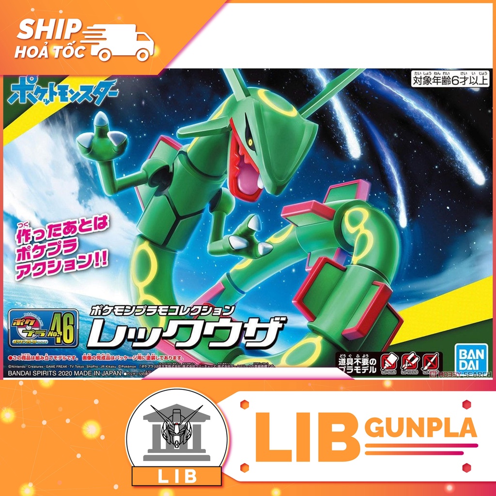 Mô hình lắp ráp Bandai Pokepla Pokemon Rayquaza | Shopee Việt Nam
