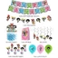 YB2 Powerpuff Girls Theme trẻ em trang trí tiệc sinh nhật biểu ngữ bánh topper bóng bộ đồ dùng