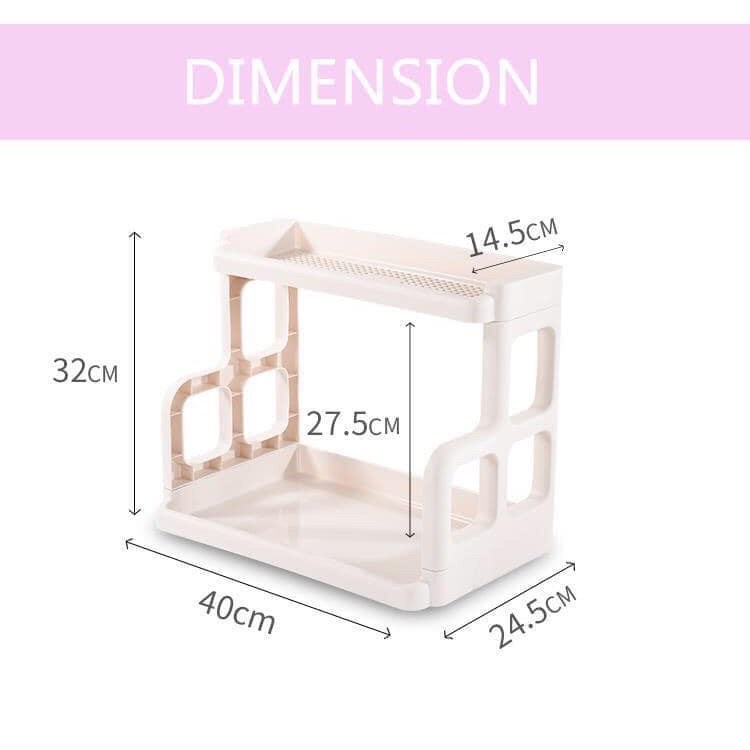 {GIÁ HỦY DIỆT} Kệ đựng gia vị 2 Kệ để đồ thông minh 2 tầng đa năng tiết kiệm không gian