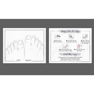 50 bìa Nail box giấy gắn móng chân giả giá rẻ, Giấy dày cán màng chống thấm nước - in 2 mặt