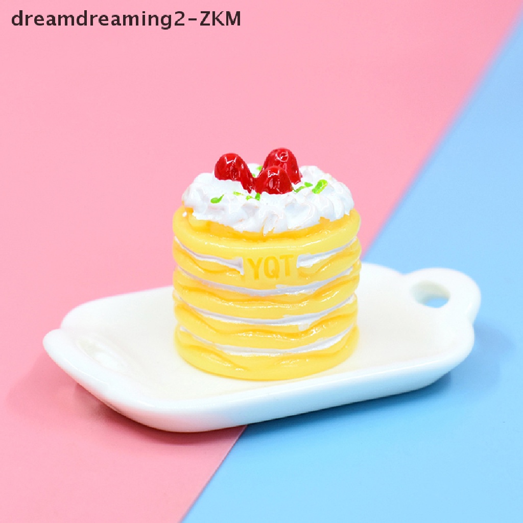 [dreamdreaming] 2 Chiếc Tỉ Lệ 1 / 6 Nhà Búp Bê Bánh Thu Nhỏ Bánh Mì Tự Làm Món Tráng Miệng [zkm]