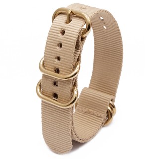 Dây Đeo Đồng Hồ Bằng Vải Nylon Dệt Có Khóa Vàng 18mm 20mm 22mm 24mm
