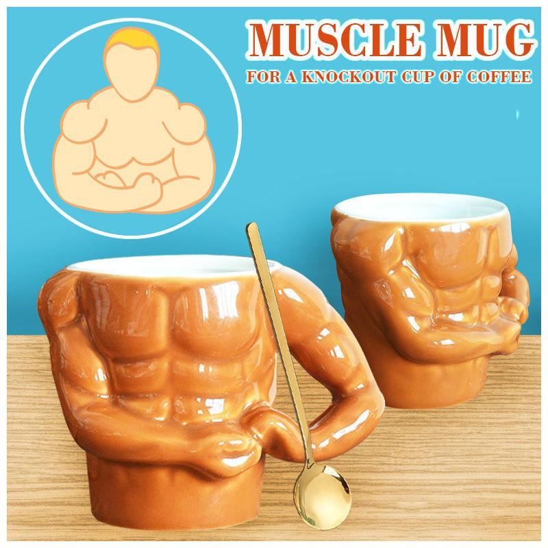 Ly Sứ Hình Cơ Bắp 6 Múi Cho Gymer – Cốc Cafe Độc Lạ Tặng Bạn Trai Đam Mê Gym