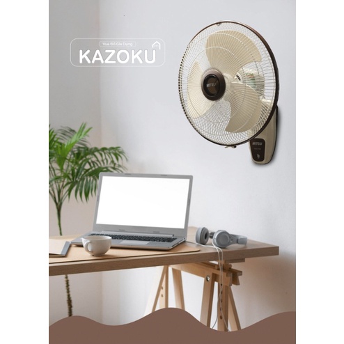 Quạt Treo Cao Cấp Dream Flow 16 Inch - TẶNG KỆ ĐA NĂNG MINI - Xám, Kem, Nâu - Vua Đồ Gia Dụng Kazoku
